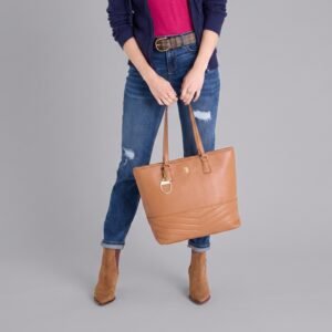 Quilted V Tote Bag