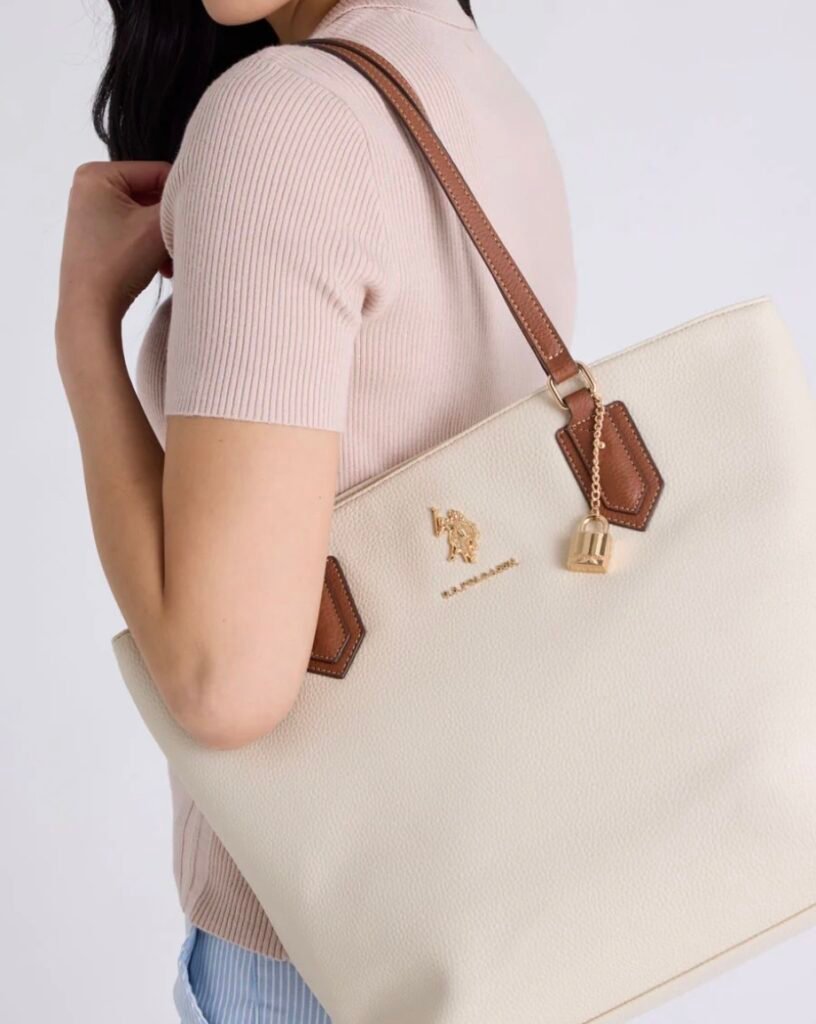 Solid Lock Tote Bag